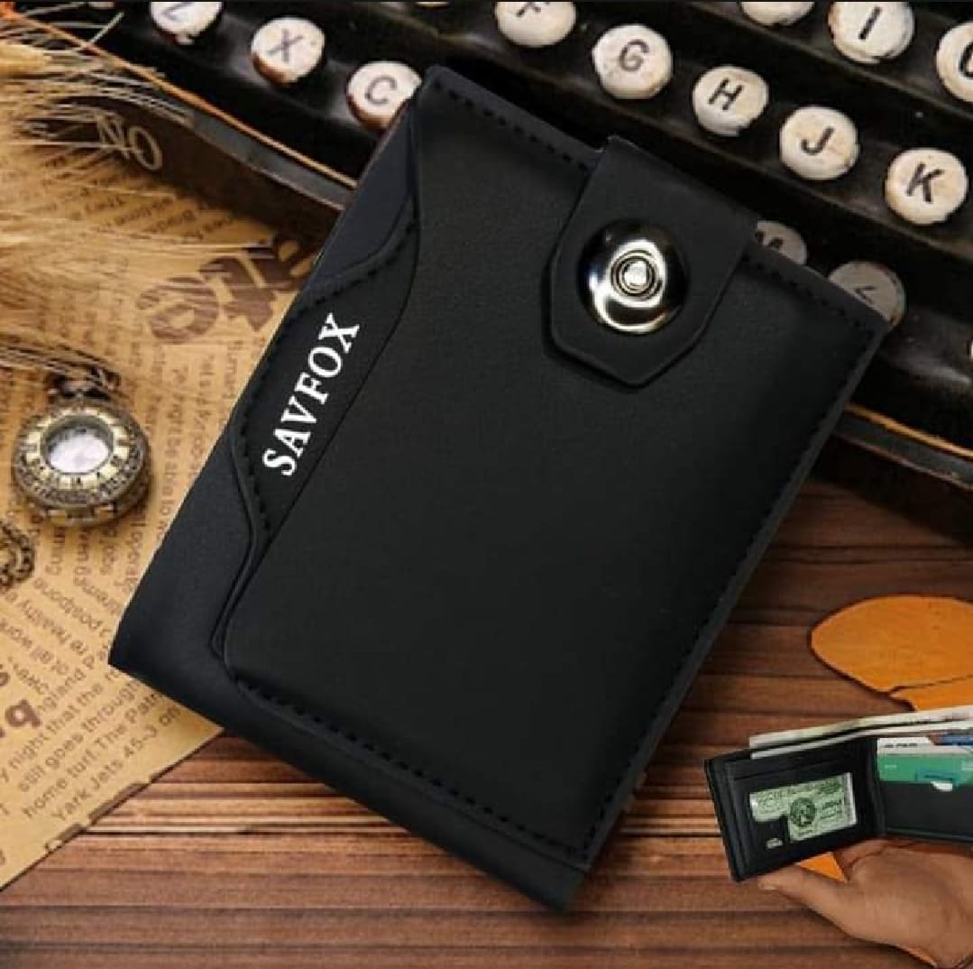 “Savfox PU Leather Card Holder Wallet for Men – Slim, Stylish & Durable Design with Multiple Card Slots”