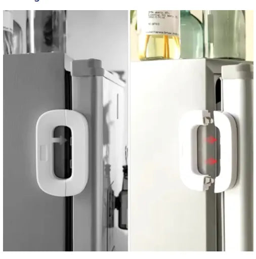 “High-Quality Fridge Lock – Baby Safety, Self-Adhesive, Double-Press Unlock, Home Kitchen”