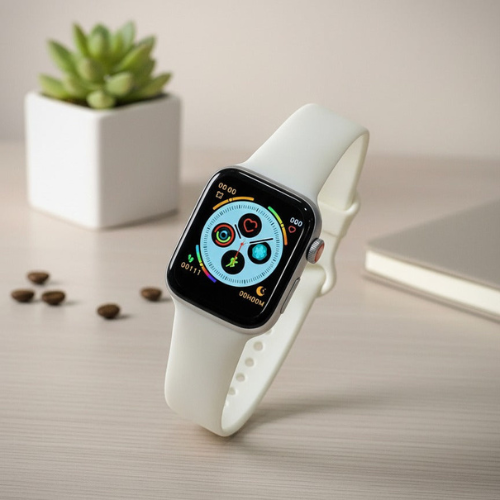 “Smart Watch with Stylish Display & Adjustable Silicone Strap – Modern Everyday Design”