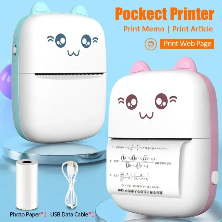 “Mini Pocket Thermal Printer – Wireless Bluetooth Printer for Photos, Receipts & Notes, iOS & Android”