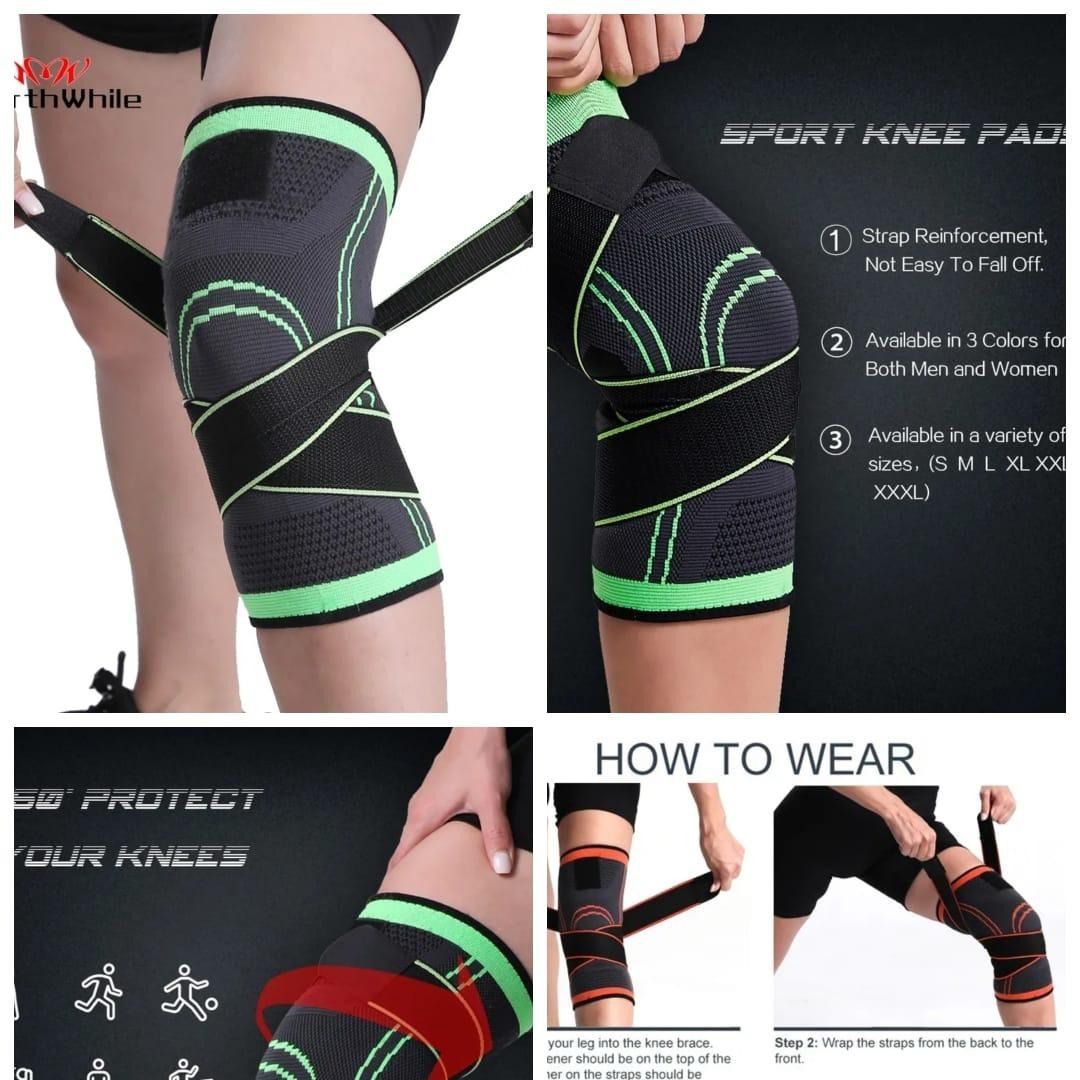 "3D Adjustable Knee Support Band for Men & Women – Pressure Weaving Protection (1 Pc)"