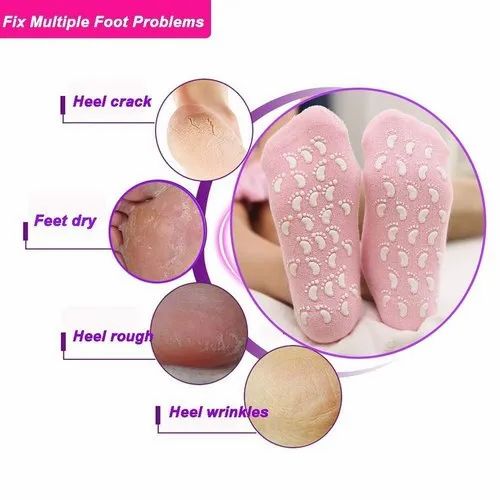“Silicone Gel Socks for Cracked Heels – Moisturizing Foot Mask for Soft, Smooth Feet (1 Pair)”