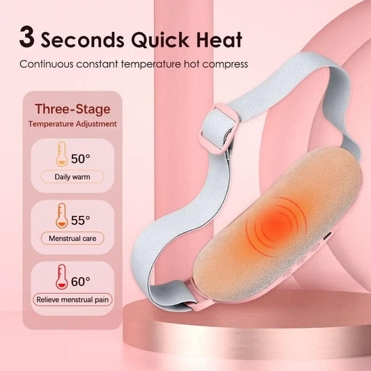 “Menstrual Heating Belt – Portable Cordless Massager for Period, Back & Stomach Pain Relief”