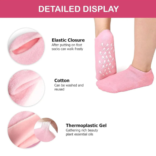“Silicone Gel Socks for Cracked Heels – Moisturizing Foot Mask for Soft, Smooth Feet (1 Pair)”