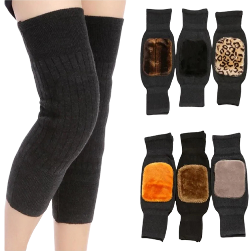 “Foot Flexa Winter Knee Warmers – Soft Fleece Thermal Knee & Leg Protector for Pain & Cold”